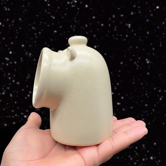 Ceramic Pig House Kitchen Scrubby Sponge Holder Light Brown Container 5”T 2.5”W - Picture 6 of 10